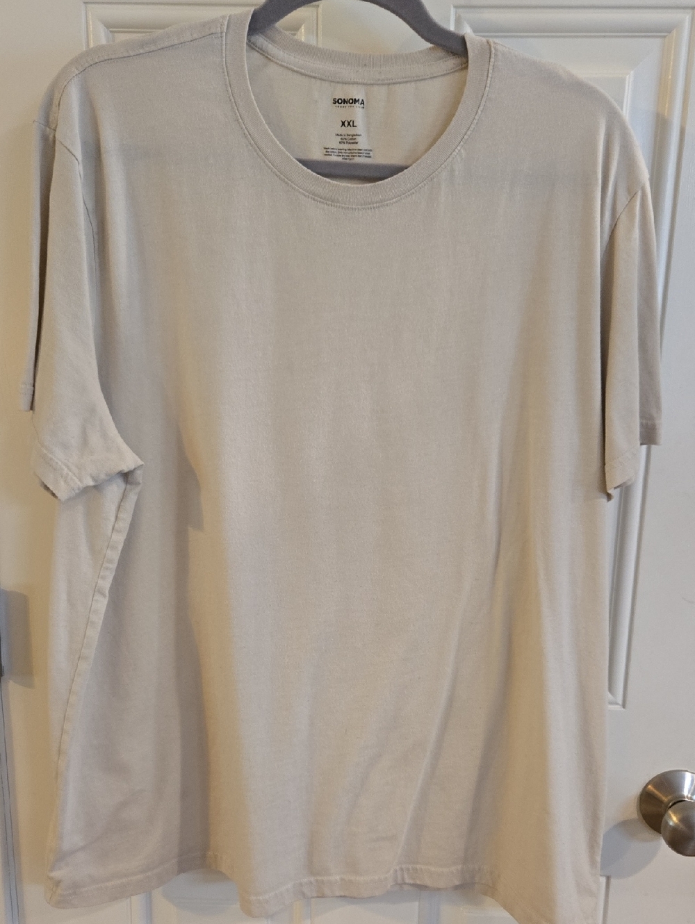 Sonoma Men’s Crewneck T-Shirt in Light Cream